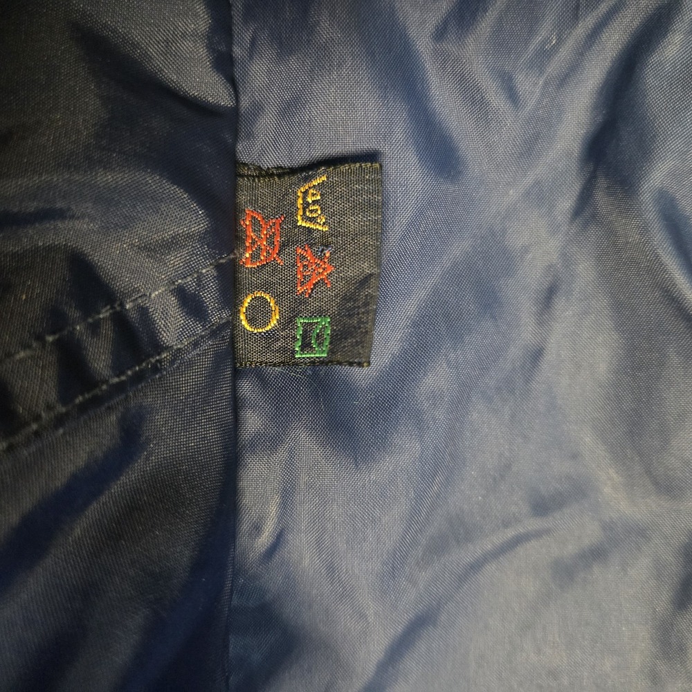 Vintage Dunlop Windbreaker Jacket Men's Size L‎ Navy Blue Short Sleeve Zip Up... - Picture 5 of 16